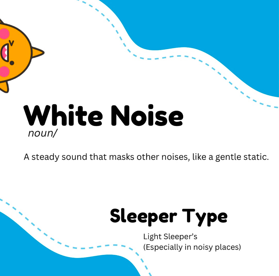 Drift into dreamland with the soothing embrace of white noise! Perfect for masking distractions and creating a peaceful sleep environment.