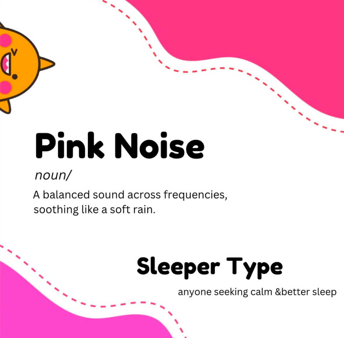Let the gentle rhythm of pink noise wash over you! Ideal for relaxation and a restful night's sleep.  Sweet dreams await!